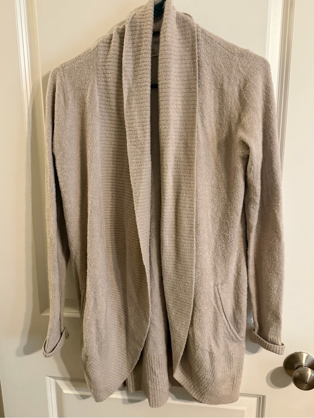 Barefoot Dreams Women's Shawl Collar Cardigan - Light Beige